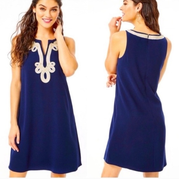 Lilly Pulitzer Dresses & Skirts - Lilly Pulitzer Cherlyn Soft Shift dress in True Navy size 8